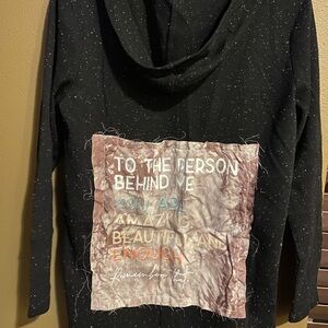 Hand designed women’s hooded cardigan size large